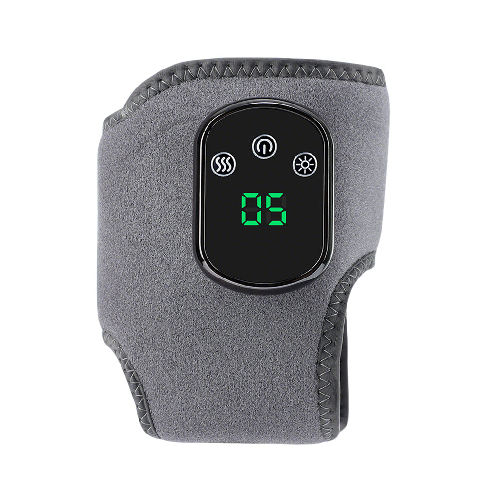 Electric Ankle Massager with Vibration Infrared Heat 5 Settings Rechargeable-grey