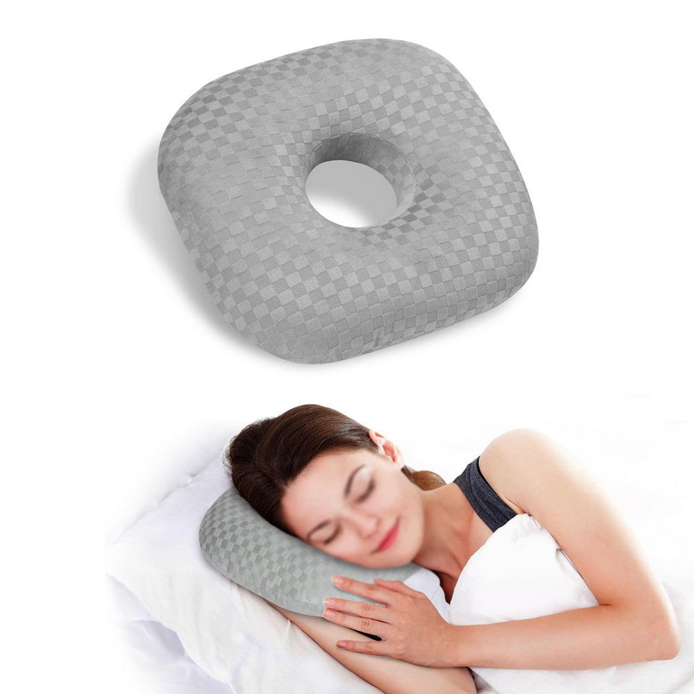2Pcs Ear Piercing Pillow for Side Sleepers with an Ear Hole for CNH and Ear Pain