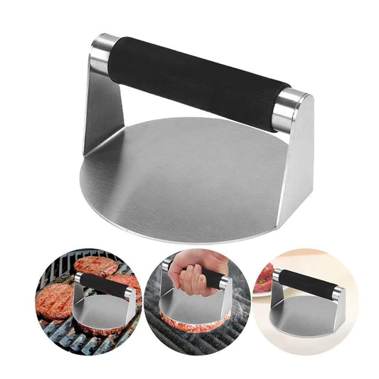 Stainless Steel Burger Press Non-Stick Hamburger Smasher