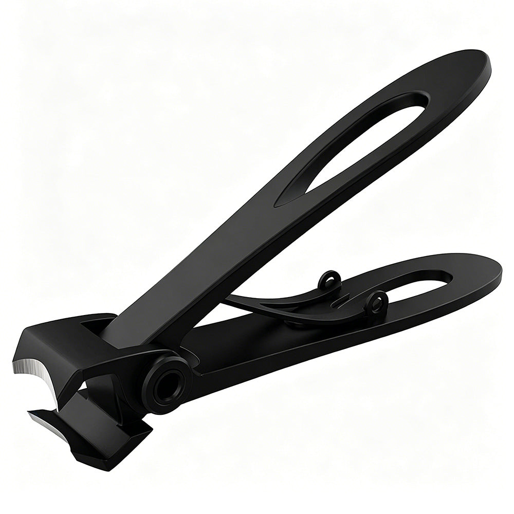 Wide Jaw Nail Clipper Strong Stainless Steel Toenail Cutter for Thick Nails-Black