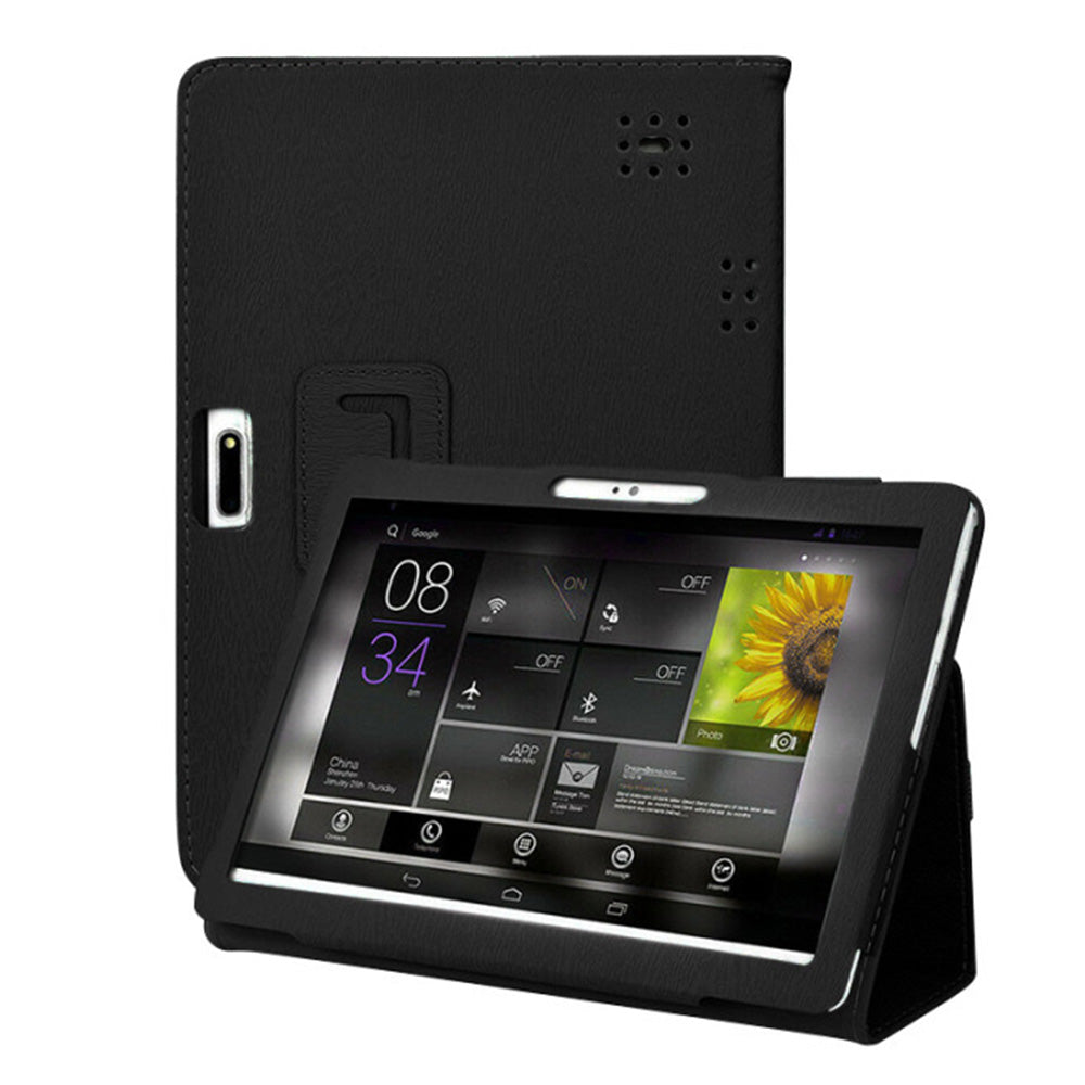 10-10.1 Inch Universal Tablet Case with 360° Rotatable Stand Black