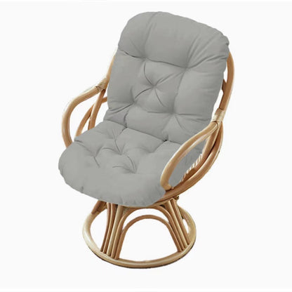 2Pcs Dining Chair Cushions Office Chair Seat Pad Backrest Pad Light Grey