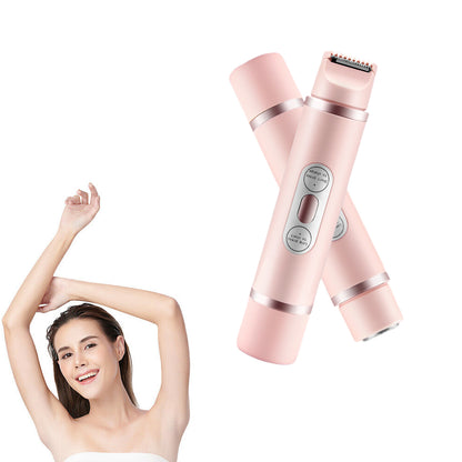Double-Head Hair Trimmer 2-in-1 Lady Shaver Electric Bikini Trimmer Electric Razors-Pink