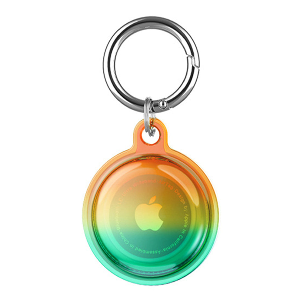 4 Pcs for Airtags Keychain Water-resistant Holder Case Dog Tag Tracker Compatible with Airtag-Gradient blue and purple