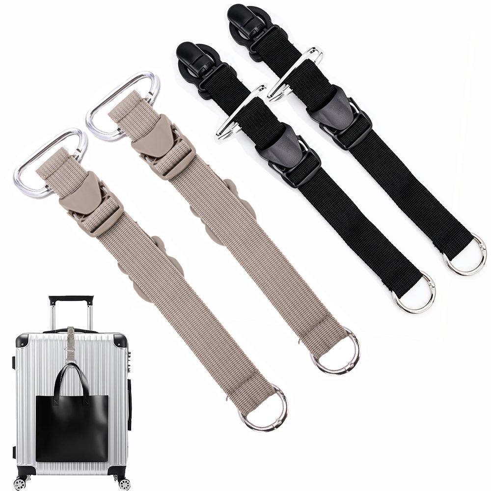 4Piece Luggage Straps with Clips and Silicone Cup Holder