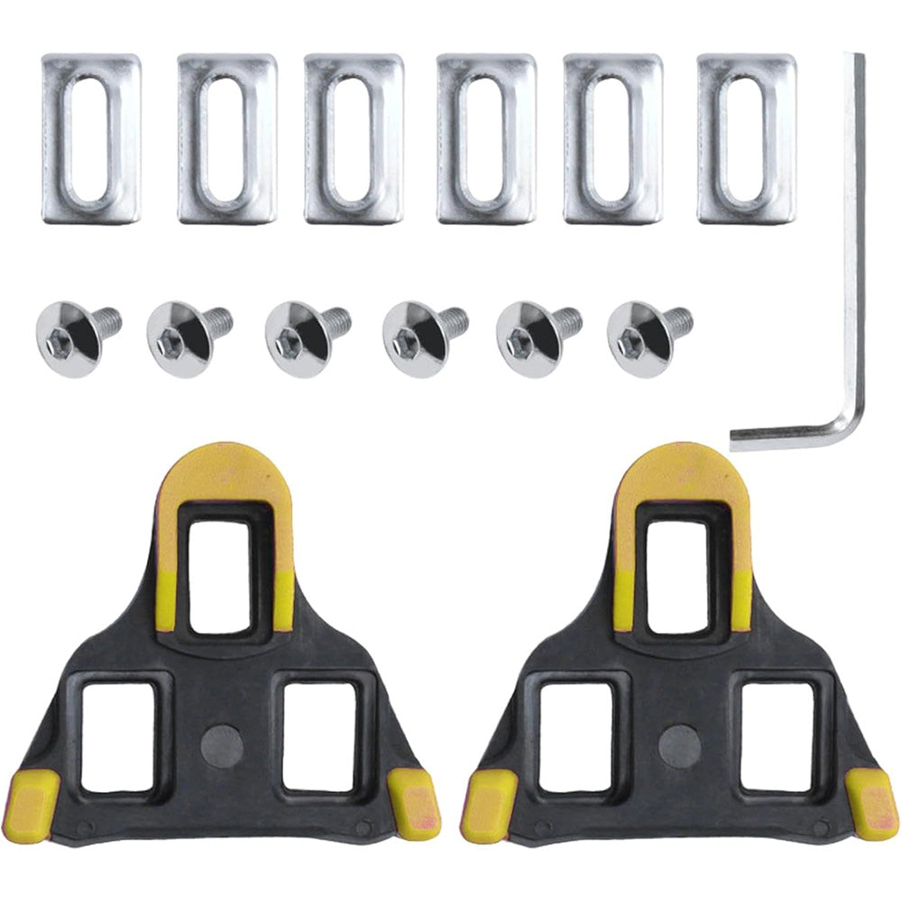 2X Replacement Locking Cycling Pedals Cleat for Road Cycle Yellow