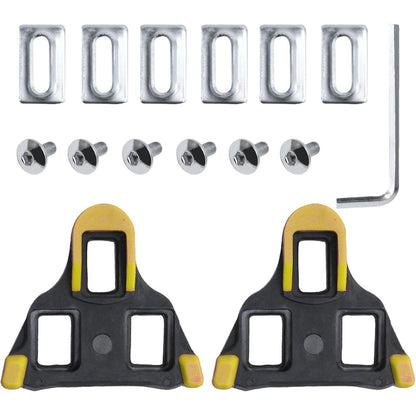 2X Replacement Locking Cycling Pedals Cleat for Road Cycle Yellow