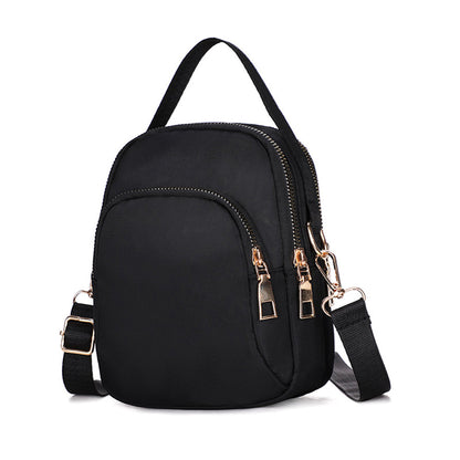 Women Mini Nylon Crossbody Bag Shoulder Bag Handbag Black