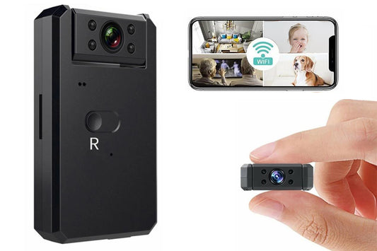 Security Camera Nanny Cam with 180-degree Rotating Lens 4K WiFi Wireless Surveillance