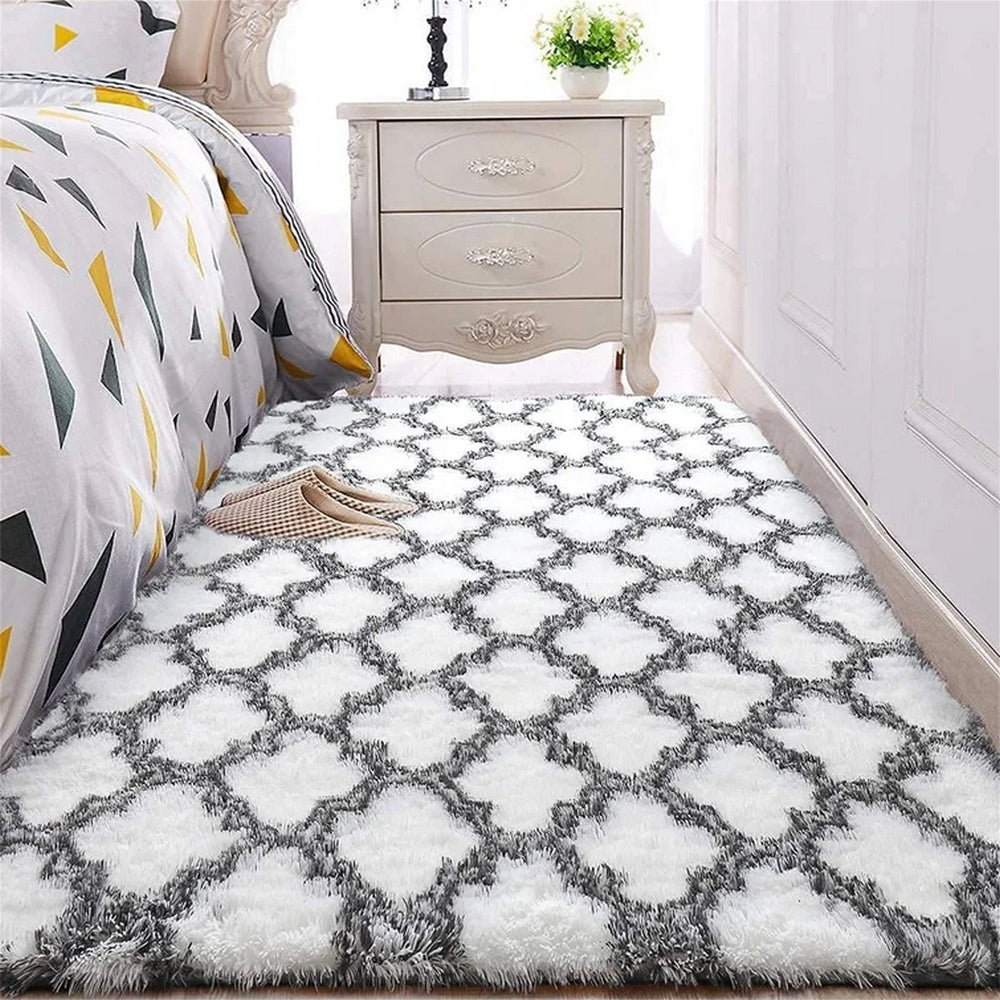 Fluffy Shaggy Soft Carpet Area Rugs For Living Room