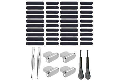 Phone Speaker Dustproof Stickers Protector Kit for iPhone-Black
