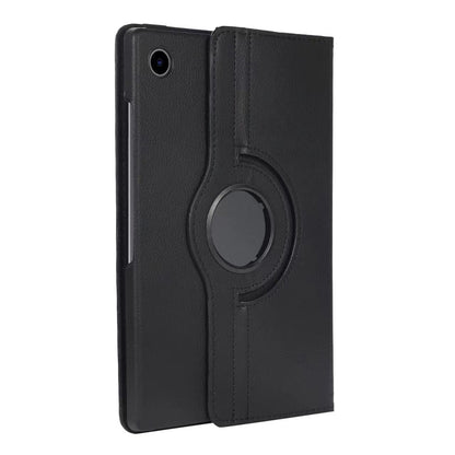360 Rotating Case for Samsung Tab A9 Plus 11 Inch PU Leather Cover with Stand-Black