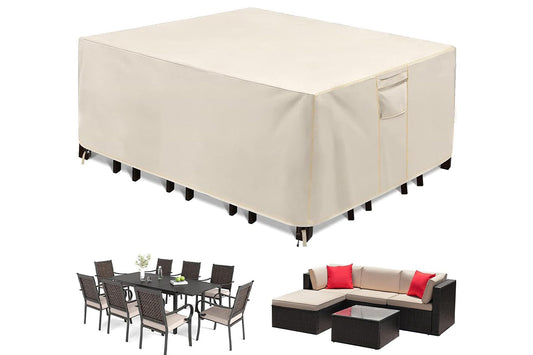 Patio Furniture Covers with Buckles Waterproof UV Resistant for Table and Chairs Set