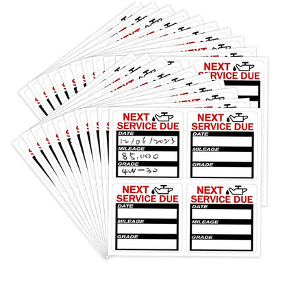 120Pcs Oil Change Reminder Stickers 2-inch Static Cling Next Service Due Labels for Car Auto Vehicle Window