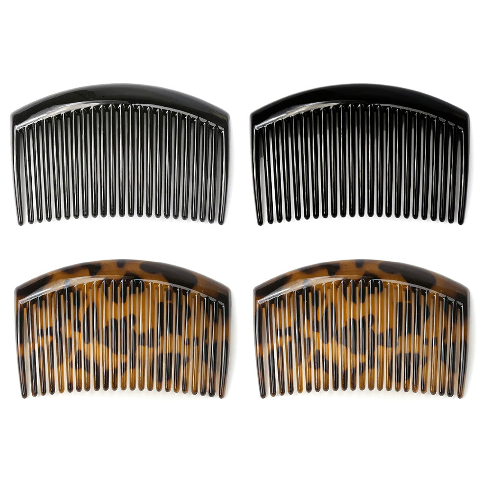 4 Large French Side Hair Combs with 23 Teeth for Twist Braid Styling