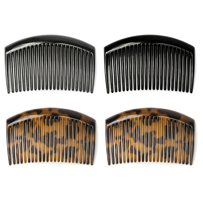 4 Large French Side Hair Combs with 23 Teeth for Twist Braid Styling