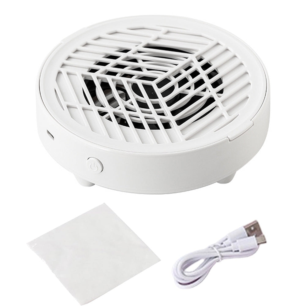 Mini Nail Dust Collector Lightweight Electric Manicure Vacuum for Home DIY and Salon Use-White