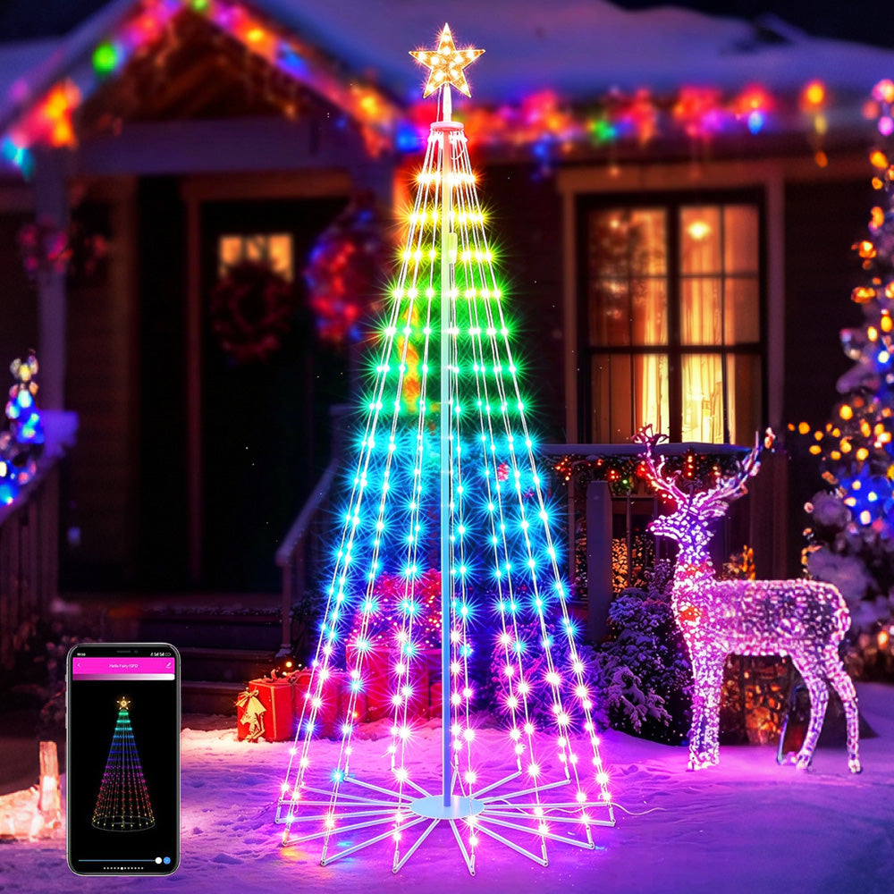 Bluetooth App Programmable USB Christmas Tree Pixel LED Lights with Music Sync