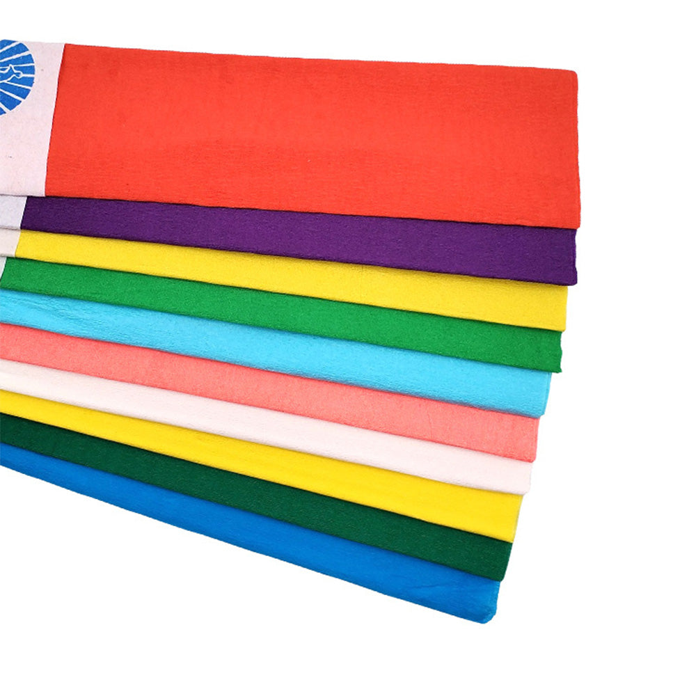 10 Crepe Paper Sheets for Gift Wrapping and Flower Crafts - Mixed Color