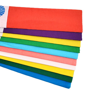 10 Crepe Paper Sheets for Gift Wrapping and Flower Crafts - Mixed Color