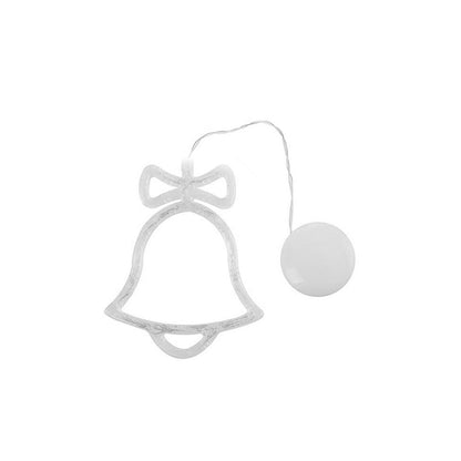 2PCS Christmas String Lights Hanging Window Indoor Outdoor Lights with Suction Cup for Xmas Party Decoration -Bell
