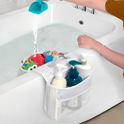 2 Compartments Bath Toy Organizer Bath Tub Toy Storage Organizer