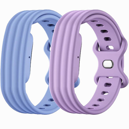 2 Piece Silicone Band Replacement for Google Fitbit Air-Blue and Purple