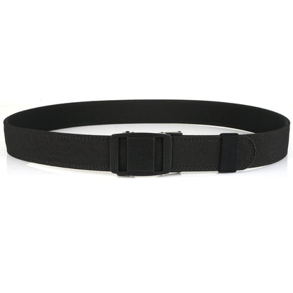 Double Layer Thickened Tactical Belt with Automatic Buckle - Black