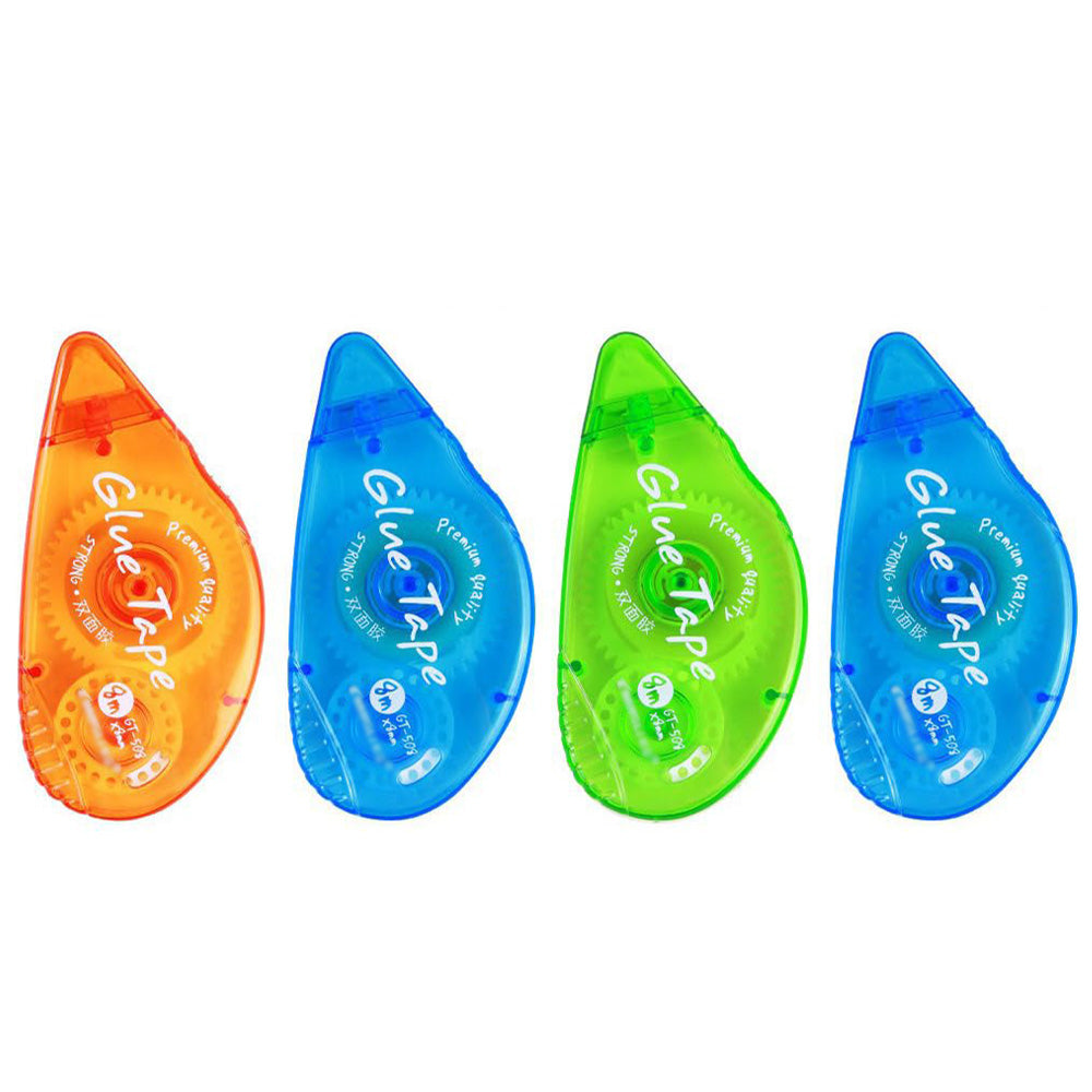 4 Pack Double Sided Tape with Roller Dispenser for Scrapbooking Photo Craft