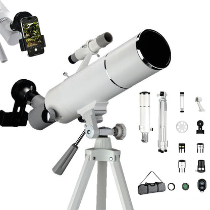 Astronomical Refractor Telescope Kit for Beginners with Phone Holder