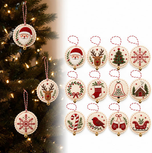 Christmas DIY Embroidery Felt Hanging Ornament Craft Kit For Adult - Santa Claus