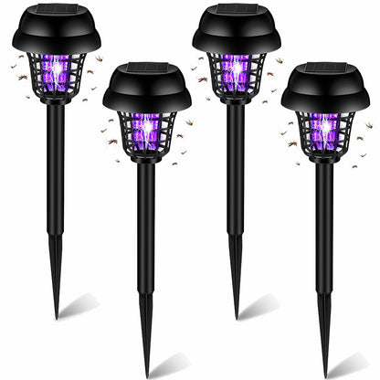 4 Pack Solar Bug Zapper Purple Light Outdoor Bug Zapper