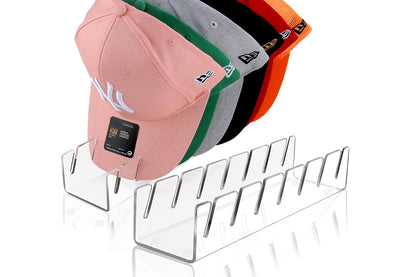 2Pcs Hat Stand Acrylic Hat Organizer for 14 Baseball Caps Storage Organizer