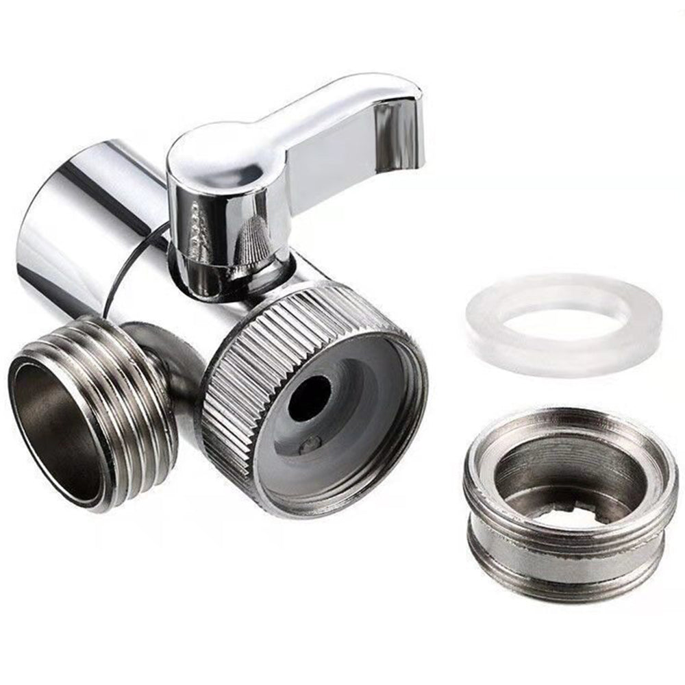 Switch Faucet Adapter 2-Way Tee Connector Water Tap Connector Diverter Valve Shower Arm Diverter