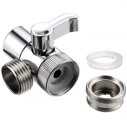 Switch Faucet Adapter 2-Way Tee Connector Water Tap Connector Diverter Valve Shower Arm Diverter