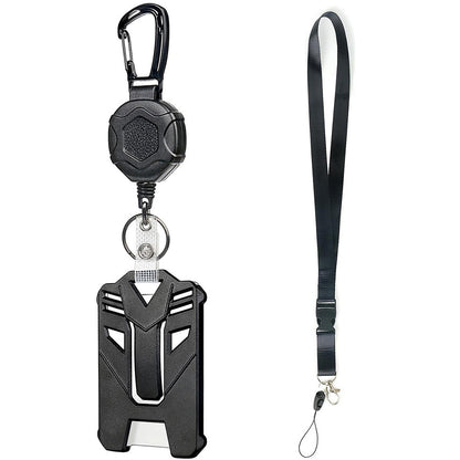 2Pcs Badge Holder Retractable ID Cards Holder with Lanyard