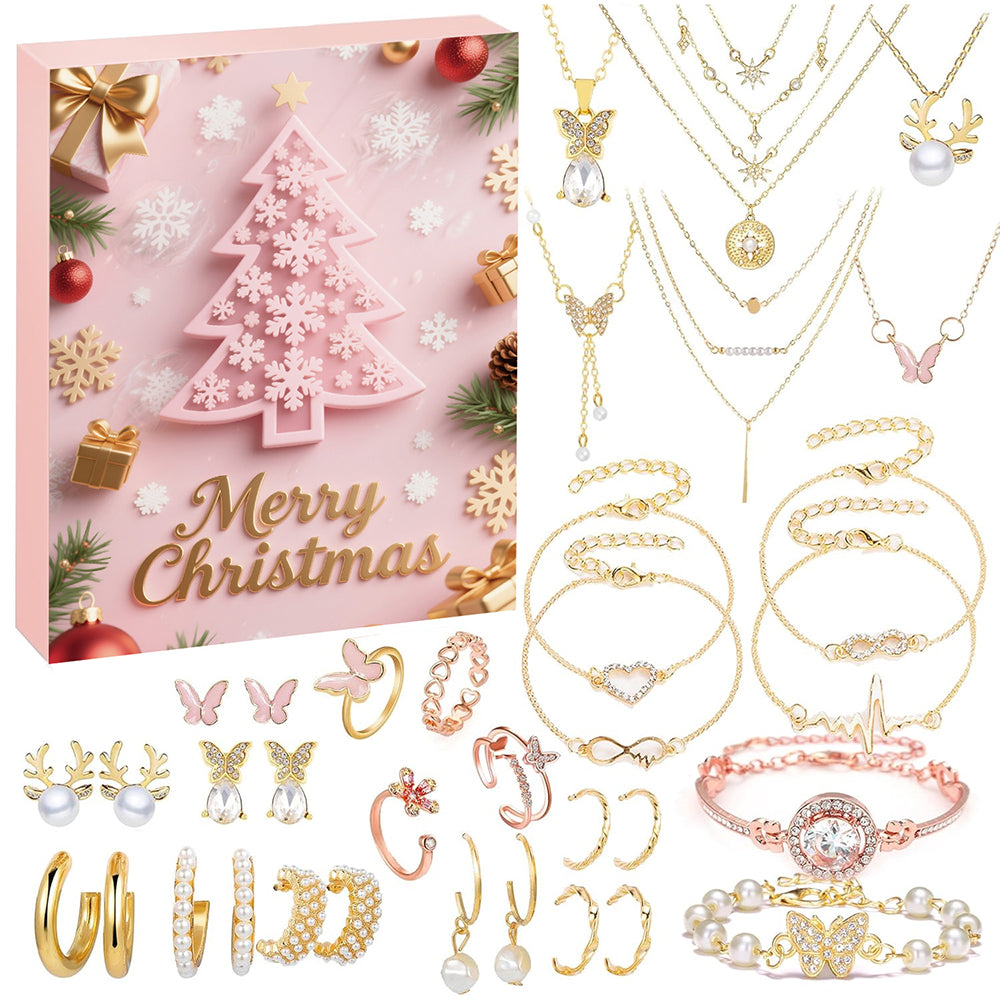 Christmas Jewelry Advent Calendar For Adults 24 Day Countdown Necklace Earrings