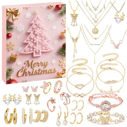 Christmas Jewelry Advent Calendar For Adults 24 Day Countdown Necklace Earrings