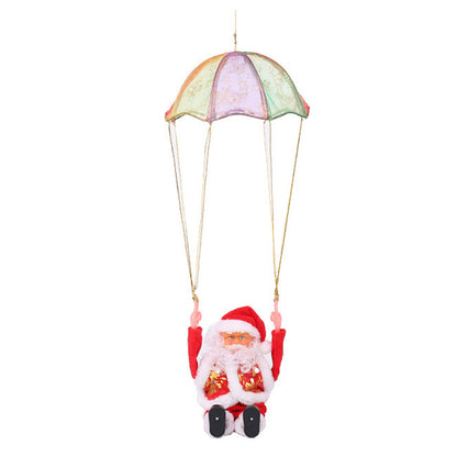 Electric Parachute Swing Santa Tumbling Santa with Music Christmas Hanging Ornaments Xmas Gift