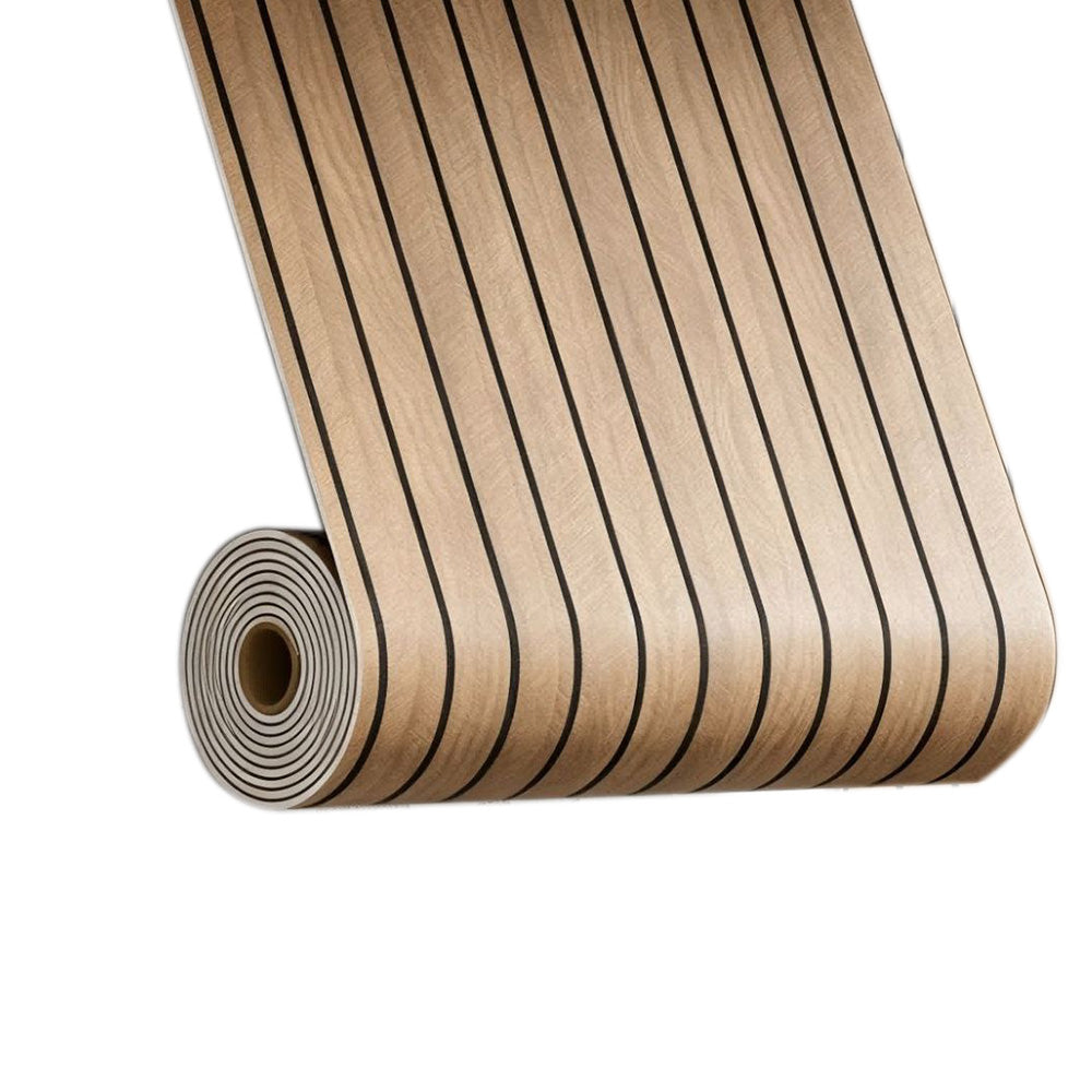 2 Pieces PVC Slat Wall Panel with Faux Engineered Wood Grain - Gold