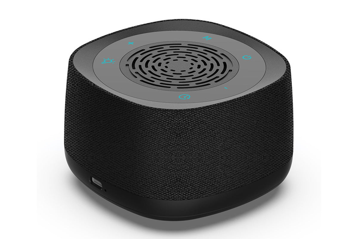 White Noise Sound Machine With Alarm Clock And Breathing Light-Black