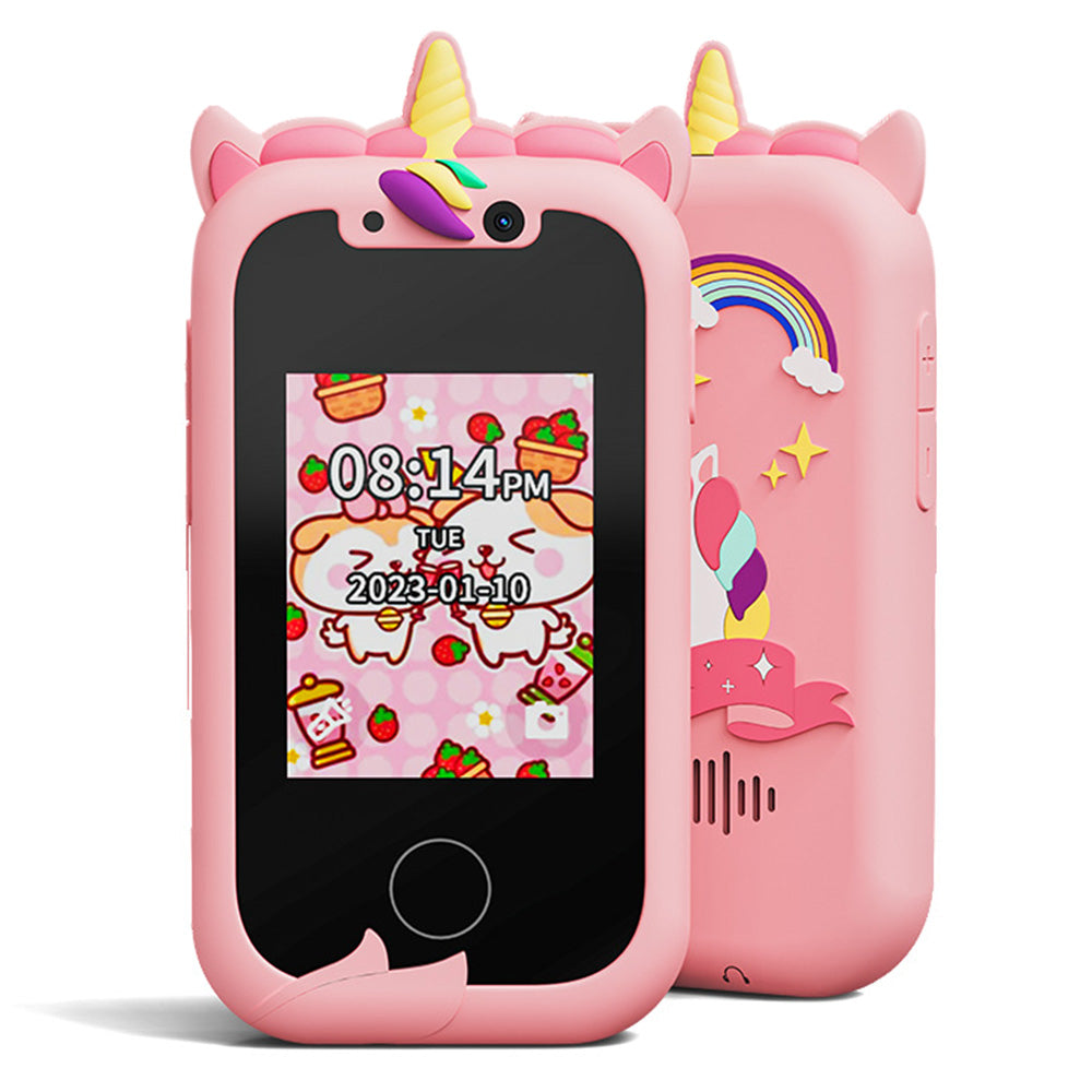 Unicorn Smartphone Learning Toy with Camera for Kids Ages 4 and Up Pink