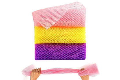 3Pcs African Bath Sponge Long Net Bath Sponge for Exfoliating Shower Body Scrubber