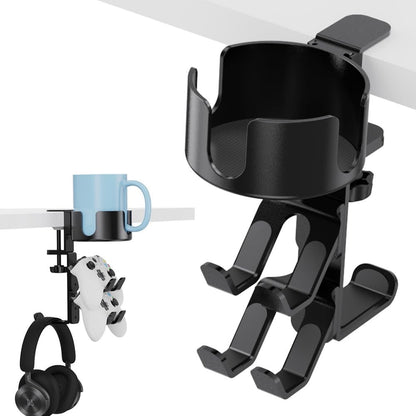 360-degree Rotating Headphone and Controller Holder with Cup Stand