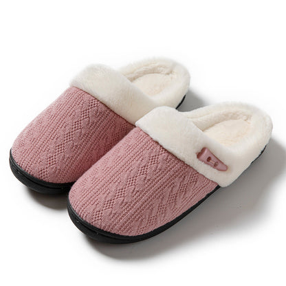 Indoor Non Slip Fuzzy Slippers-Pink