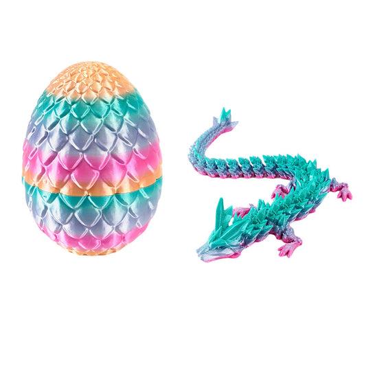 3D Printed Dragon Egg with Dragon Flexible Dragon Egg Surprise Toy Style 1