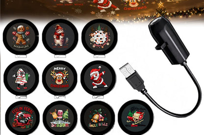 USB Powered Christmas Projector Light - 10 Slides