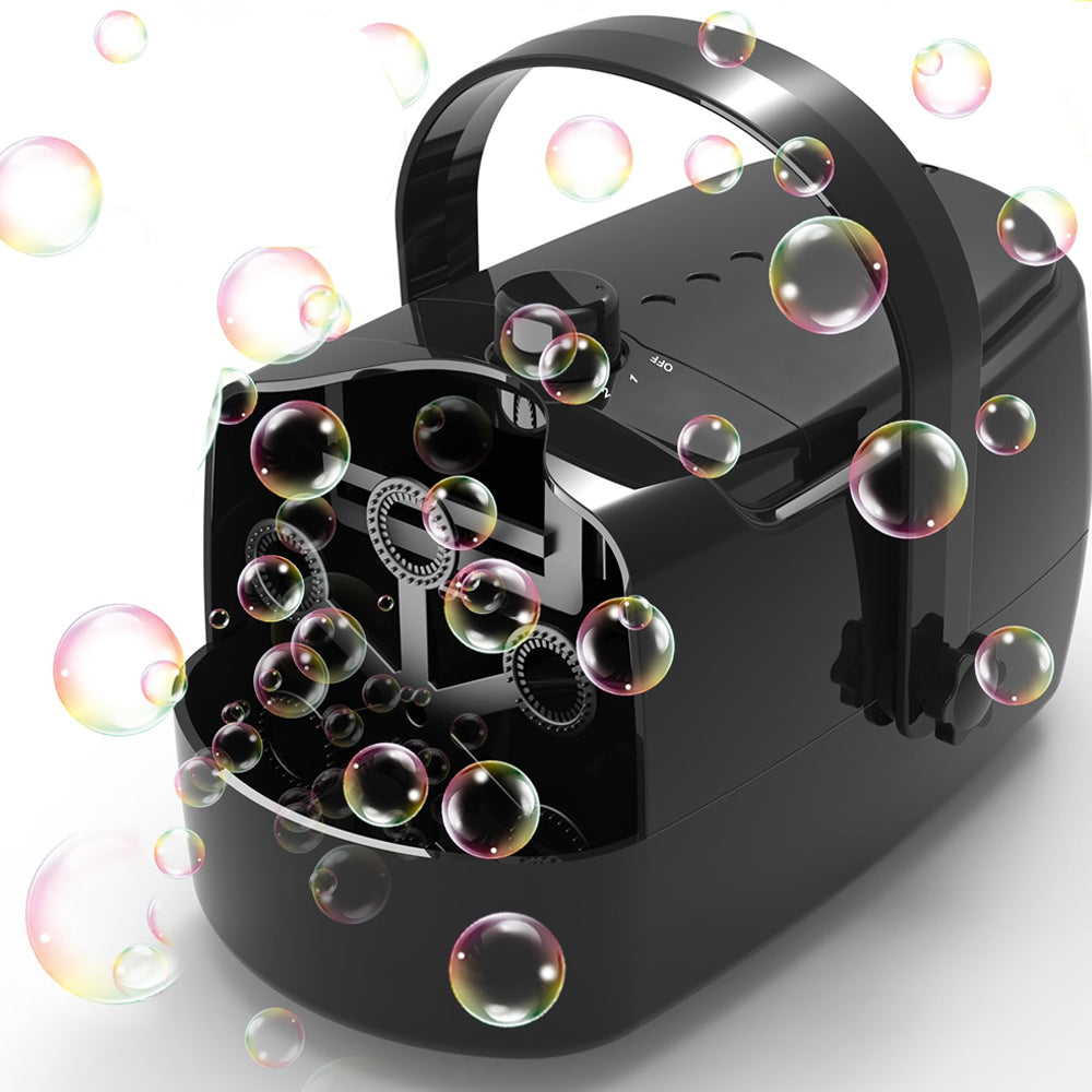 Portable Electric Bubble Machine Party Bubble Blower - Black