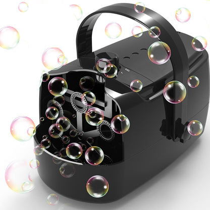 Portable Electric Bubble Machine Party Bubble Blower - Black
