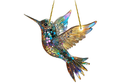 3Pcs Colorful Spirit Birds Sherum Spirit Birds Hanging Ornament Sun Catcher Stained Birds